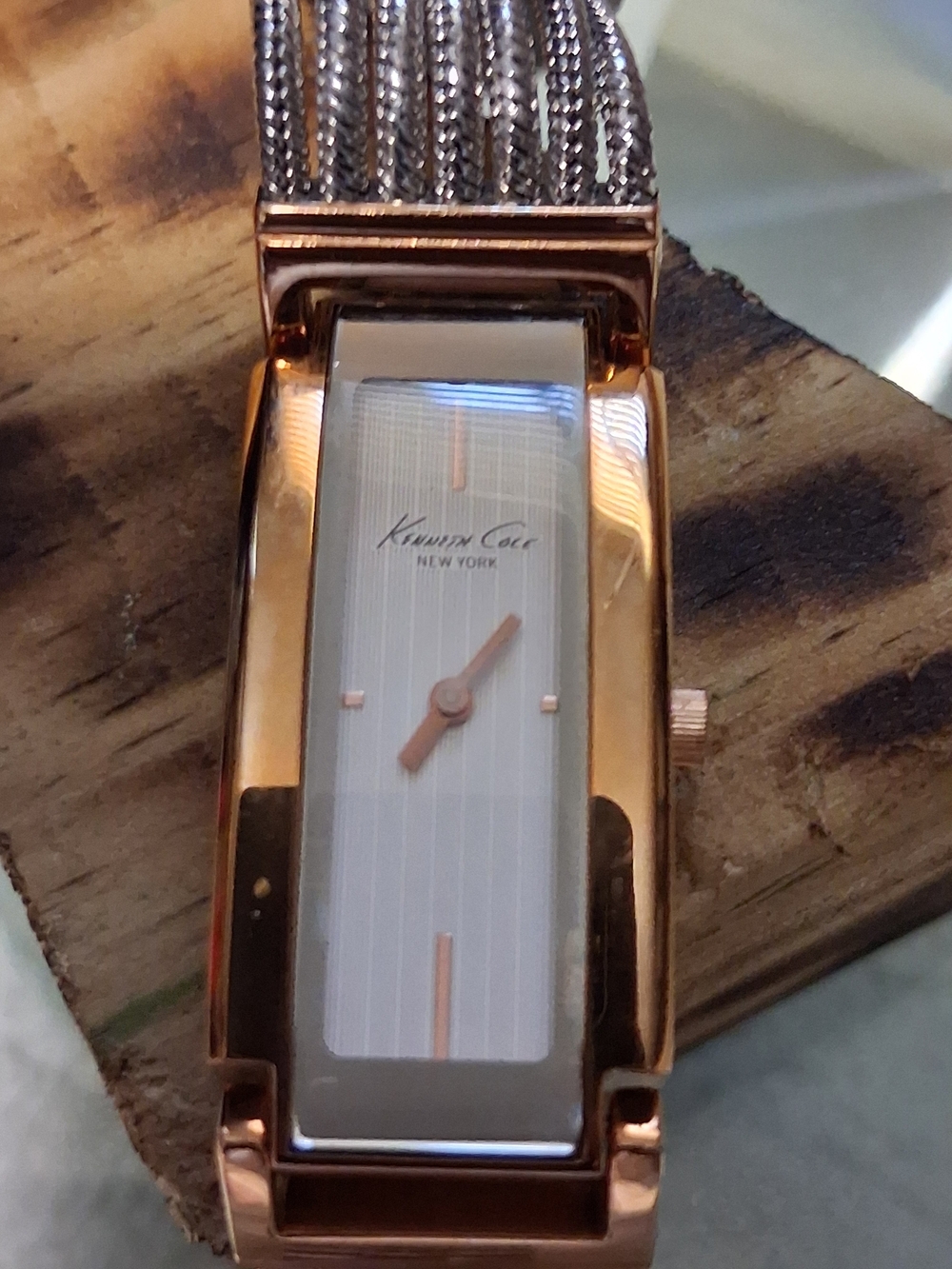 Kenneth Cole Rose Gold Rectangular Women's Watch